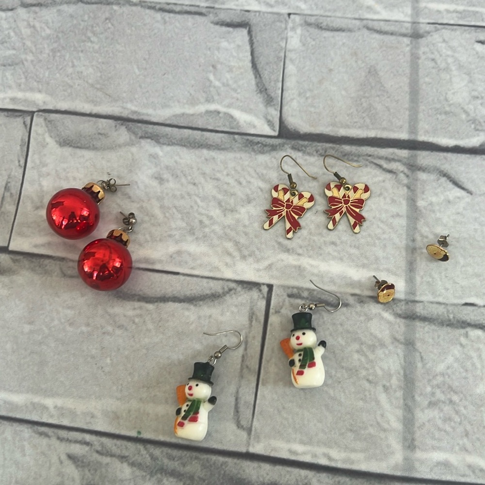 Christmas Holiday earrings set of 4